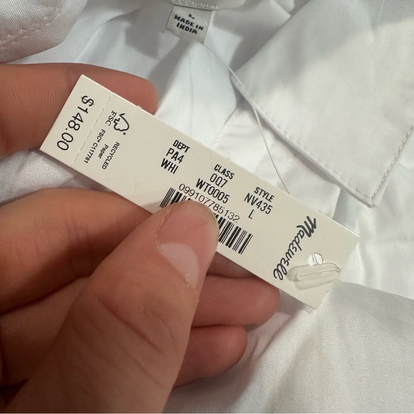 Madewell Poplin Splitneck Midi Shirtdress - Picture 7 of 7